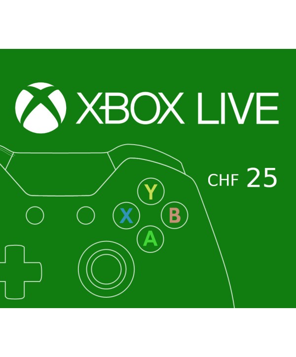 XBOX Live 25 CHF Prepaid Card CH Xbox One Key EUROPE